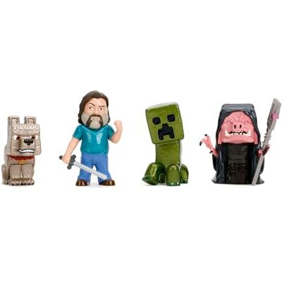 Jada Toys Minecraft Movie Lot de 4 figurines 6,9 cm Jada Toys Minecraft Movie Lot de 4 figurines 6,9 cm