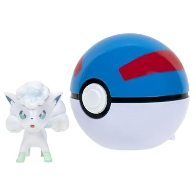 Pokémon PKW3135 Clip'n'Go Poké Balls Alola-Vulpix & Super Ball, Poké Ball officiel avec figurine de 5 cm Pokémon PKW3135 Clip'n'Go Poké Balls Alola-Vulpix & Super Ball, Poké Ball officiel avec figurine de 5 cm