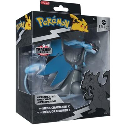 Pokémon Select Mega Dracaufeu X – Figurine super-articulée de 15 cm avec plus de 15 points d'articulation Pokémon Select Mega Dracaufeu X – Figurine super-articulée de 15 cm avec plus de 15 points d'articulation