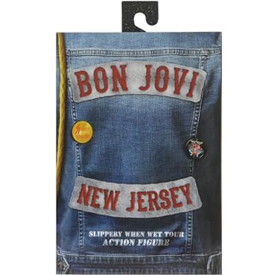 NECA Bon Jovi Figurine d'action Slippery When Wet En plastique Bleu/marron/rouge 17,8 cm Dans un emballage cadeau NECA Bon Jovi Figurine d'action Slippery When Wet En plastique Bleu/marron/rouge 17,8 cm Dans un emballage cadeau