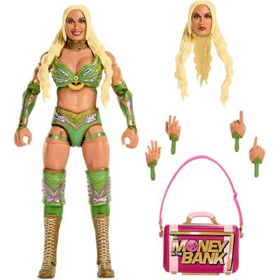 Mattel WWE Ultimate Edition JHV88 Figurine d'action et accessoires Tiffany Stratton 15,2 cm à collectionner avec têtes et mains interchangeables, 30 points d'articulation Mattel WWE Ultimate Edition JHV88 Figurine d'action et accessoires Tiffany Stratton 15,2 cm à collectionner avec têtes et mains interchangeables, 30 points d'articulation