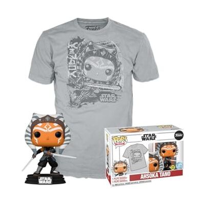 Funko Pop! & Tee: Mandolorian Ahsoka Tano Brille dans Le Noir Small (S) Star Wars T-Shirt Vêtements avec Une Figurine en Vinyle à Collectionner Idée de Cadeau pour Les Adultes Funko Pop! & Tee: Mandolorian Ahsoka Tano Brille dans Le Noir Small (S) Star Wars T-Shirt Vêtements avec Une Figurine en Vinyle à Collectionner Idée de Cadeau pour Les Adultes