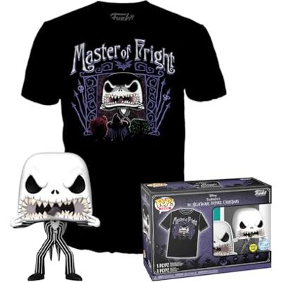 Funko Pop! & Tee: Disney Jack Skellington Extra Large (XL) Disney: The Night Before Christmas T-Shirt Vêtements avec Une Figurine en Vinyle à Collectionner Idée de Cadeau Les Hommes Funko Pop! & Tee: Disney Jack Skellington Extra Large (XL) Disney: The Night Before Christmas T-Shirt Vêtements avec Une Figurine en Vinyle à Collectionner Idée de Cadeau Les Hommes