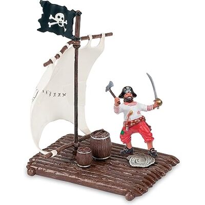 Papo -Le Radeau Les Pirates ET Corsaires Environnement, 60253, Multicolore Papo -Le Radeau Les Pirates ET Corsaires Environnement, 60253, Multicolore
