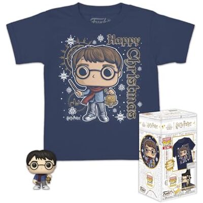 Funko Pocket Pop! & Tee: Harry Potter Holiday Harry for Children and Kids Medium- T-Shirt Vêtements avec Mini-Figurine en Vinyle à Collectionner Idée de Cadeau pour Les Garçons Funko Pocket Pop! & Tee: Harry Potter Holiday Harry for Children and Kids Medium- T-Shirt Vêtements avec Mini-Figurine en Vinyle à Collectionner Idée de Cadeau pour Les Garçons