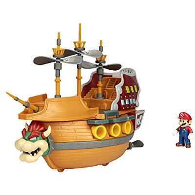 Nintendo Super Mario Deluxe Navire Bowser Avec 5 figurines de 6,5 cm et 4 accessoires Nintendo Super Mario Deluxe Navire Bowser Avec 5 figurines de 6,5 cm et 4 accessoires