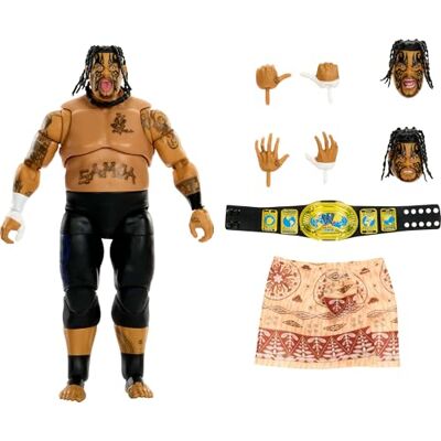 Mattel WWE Ultimate Edition JHV91 Figurine d'action et accessoires Umaga 15,2 cm à collectionner avec têtes et mains interchangeables, 30 points d'articulation Mattel WWE Ultimate Edition JHV91 Figurine d'action et accessoires Umaga 15,2 cm à collectionner avec têtes et mains interchangeables, 30 points d'articulation