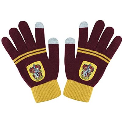Cinereplicas Harry Potter Gants Écran tactile magique Sous licence officielle Adulte Gryffondor Rouge vif et jaune Cinereplicas Harry Potter Gants Écran tactile magique Sous licence officielle Adulte Gryffondor Rouge vif et jaune