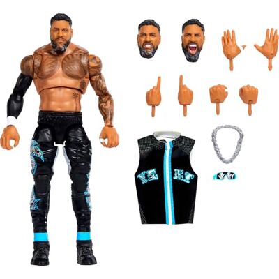 Mattel WWE Ultimate Edition Ensemble de figurines et accessoires Jey USO 15,2 cm à collectionner avec têtes et mains interchangeables, 30 points d'articulation Mattel WWE Ultimate Edition Ensemble de figurines et accessoires Jey USO 15,2 cm à collectionner avec têtes et mains interchangeables, 30 points d'articulation