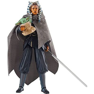 Hasbro Star Wars 203770 – The Vintage Collection Deluxe Ahsoka Tano & Grogu, noir Hasbro Star Wars 203770 – The Vintage Collection Deluxe Ahsoka Tano & Grogu, noir