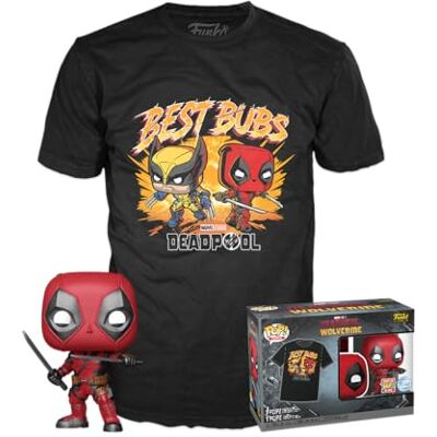 Funko POP! & Tee : Deadpool & Wolverine – Medium – T-shirt – Vêtements avec figurine en vinyle à collectionner – Idée cadeau – Jouets et haut à manches courtes pour adultes Unisexe – Produit officiel Funko POP! & Tee : Deadpool & Wolverine – Medium – T-shirt – Vêtements avec figurine en vinyle à collectionner – Idée cadeau – Jouets et haut à manches courtes pour adultes Unisexe – Produit officiel