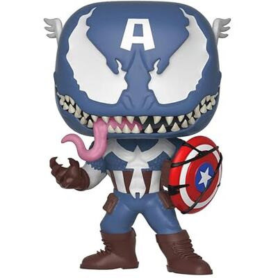 Funko POP! Bobble: Marvel: Marvel Venom: Venom Captain America Figurine en Vinyle à Collectionner Idée de Cadeau Produits Officiels Jouets pour les Enfants et Adultes Comic Books Fans Funko POP! Bobble: Marvel: Marvel Venom: Venom Captain America Figurine en Vinyle à Collectionner Idée de Cadeau Produits Officiels Jouets pour les Enfants et Adultes Comic Books Fans