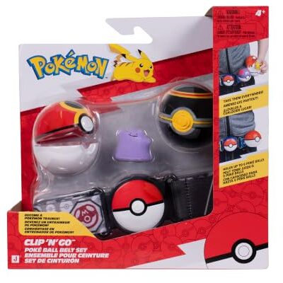 Pokémon PKW4743 Ditto Clip 'N' Go Lot de ceintures Ditto Battle Figurine avec reballon, balle de luxe et ceinture Set officiel Pokémon PKW4743 Ditto Clip 'N' Go Lot de ceintures Ditto Battle Figurine avec reballon, balle de luxe et ceinture Set officiel