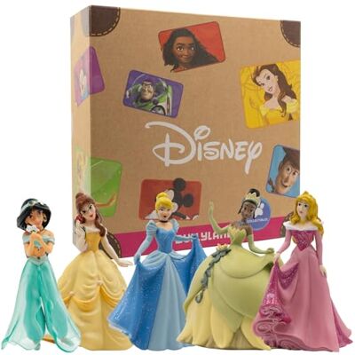 Bullyland 13260 – Lot de figurines Walt Disney Princess avec Belle, Jasmin, Aurore, Tiana et Cendrillon, détaillé, idéal comme petit cadeau pour les enfants à partir de 3 ans Bullyland 13260 – Lot de figurines Walt Disney Princess avec Belle, Jasmin, Aurore, Tiana et Cendrillon, détaillé, idéal comme petit cadeau pour les enfants à partir de 3 ans
