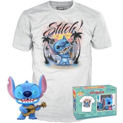Funko Pop! & Tee: Lilo & Stitch Ukelele Stitch Texture Velours Extra Large (XL) T-Shirt Vêtements avec Une Figurine en Vinyle à Collectionner Idée de Cadeau pour Les Adultes Les Hommes Funko Pop! & Tee: Lilo & Stitch Ukelele Stitch Texture Velours Extra Large (XL) T-Shirt Vêtements avec Une Figurine en Vinyle à Collectionner Idée de Cadeau pour Les Adultes Les Hommes