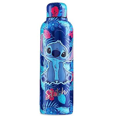 Disney Gourde Isotherme Stitch Bouteille d'Eau Isotherme 515 ml Reutilisable sans BPA en Acier Inoxydable Bouchon Étanche Chaud Froid pour Sport, Gym, Voyage Accessoire Stitch Officiel Disney Gourde Isotherme Stitch Bouteille d'Eau Isotherme 515 ml Reutilisable sans BPA en Acier Inoxydable Bouchon Étanche Chaud Froid pour Sport, Gym, Voyage Accessoire Stitch Officiel