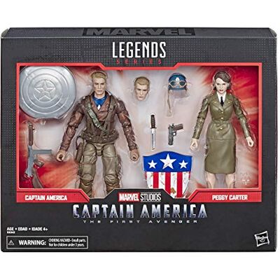 Marvel Legends Captain America Lot de 2 figurines The First Avenger 15,2 cm Marvel Legends Captain America Lot de 2 figurines The First Avenger 15,2 cm