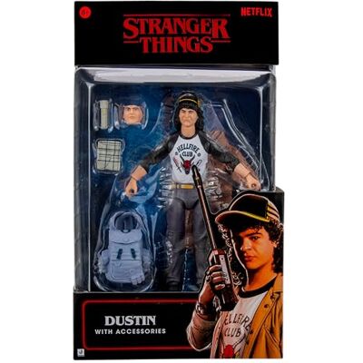 Jazwares Stranger Things Dustin Henderson Figurine collector Upside Down – Figurine très détaillée de 15,2 cm avec vêtements doux et accessoires uniques Jazwares Stranger Things Dustin Henderson Figurine collector Upside Down – Figurine très détaillée de 15,2 cm avec vêtements doux et accessoires uniques