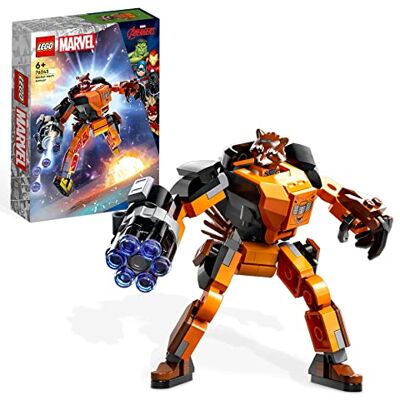 Lego 76243 Marvel L’Armure Robot de Rocket, Figurine Gardiens de la Galaxie, Jouet Raton Laveur, Avengers, Idée de Cadeau à Collectionner pour Enfants Lego 76243 Marvel L’Armure Robot de Rocket, Figurine Gardiens de la Galaxie, Jouet Raton Laveur, Avengers, Idée de Cadeau à Collectionner pour Enfants