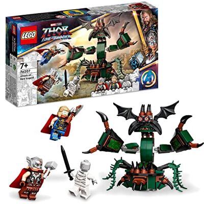 Lego 76207 Marvel Attaque sur le Nouvel Asgard, Jouet à Construire avec Figurines de Thor des Avengers et son Marteau, pour Enfants de 7 Ans et Plus Lego 76207 Marvel Attaque sur le Nouvel Asgard, Jouet à Construire avec Figurines de Thor des Avengers et son Marteau, pour Enfants de 7 Ans et Plus