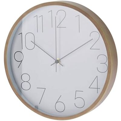 Horloge Murale WELLHOME avec Cadre Effet Bois - 30,5cm - Horloge Horloge Murale WELLHOME avec Cadre Effet Bois - 30,5cm - Horloge