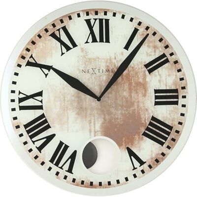 NeXtime 8162 Romana Horloge Plastic Blanc NeXtime 8162 Romana Horloge Plastic Blanc
