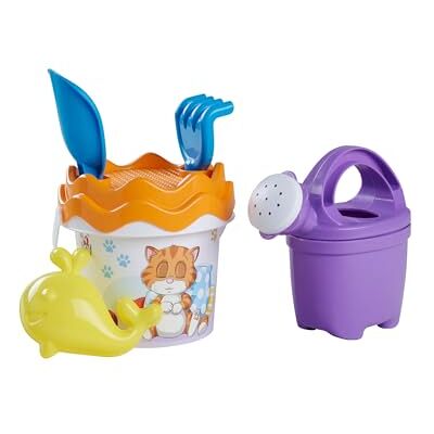 Simba 10711479 Jeu de sable pour chat 6 pièces Avec seau, passoire, moule à sable, pelle, râteau, arroseur Hauteur : 11 cm Diamètre : 14 cm Jouet de sable pour enfants à partir de 3 ans Simba 10711479 Jeu de sable pour chat 6 pièces Avec seau, passoire, moule à sable, pelle, râteau, arroseur Hauteur : 11 cm Diamètre : 14 cm Jouet de sable pour enfants à partir de 3 ans