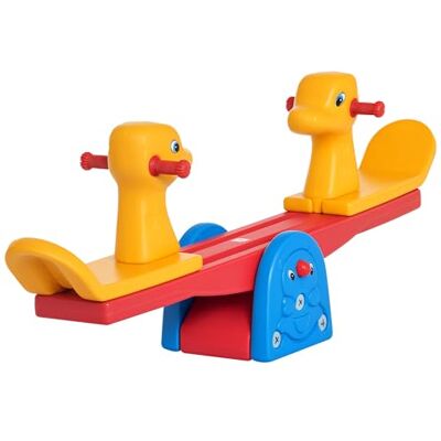 HOMCOM Balançoire enfant avec poignées Easy-Grip 1-4 ans Multicolore HOMCOM Balançoire enfant avec poignées Easy-Grip 1-4 ans Multicolore