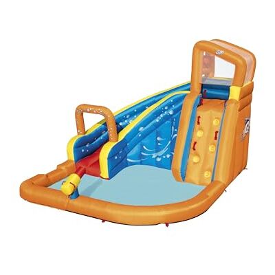 Bestway Aire de Jeux Avec Mur D'Escalade Et Pataugeoire Jeu de Plein Air 53301 Orange Turbo Spash Water Zone PVC 365 cm x 320 cm Escalade Piscine À Partir de 3 ans Bestway Aire de Jeux Avec Mur D'Escalade Et Pataugeoire Jeu de Plein Air 53301 Orange Turbo Spash Water Zone PVC 365 cm x 320 cm Escalade Piscine À Partir de 3 ans