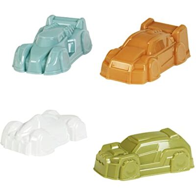 Klein Theo goes Bio Lot de 4 moules à sable colorés en bioplastique Jouet pour enfants à partir de 18 mois Klein Theo goes Bio Lot de 4 moules à sable colorés en bioplastique Jouet pour enfants à partir de 18 mois