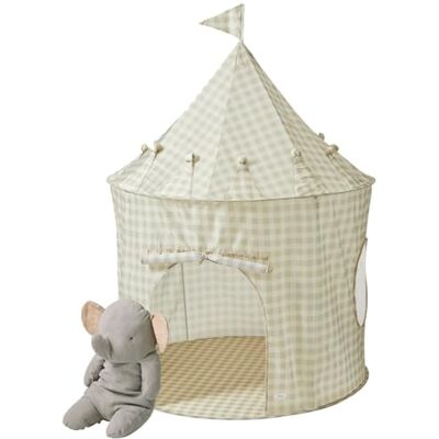 3 Sprouts , Tente de jeu pour enfants, fabriquée en polyester recyclé, idéale pour jouer dans la chambre et la salle de jeux, couleur vichy beige, 100 x 100 x 135 cm 3 Sprouts , Tente de jeu pour enfants, fabriquée en polyester recyclé, idéale pour jouer dans la chambre et la salle de jeux, couleur vichy beige, 100 x 100 x 135 cm