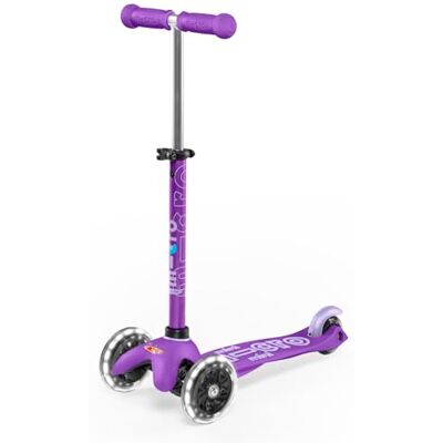 Micro ® Mini Deluxe Trottinette LED 3 roues avec éclairage LED Guidon réglable et amovible Antidérapant 2-5 ans Micro ® Mini Deluxe Trottinette LED 3 roues avec éclairage LED Guidon réglable et amovible Antidérapant 2-5 ans