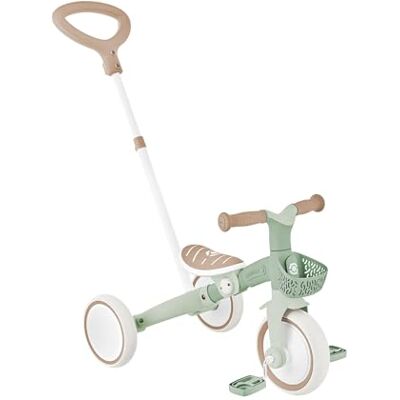 Globber Learning Trike 3 en 1 Plus ECO Tricycle et draisienne pour enfants 8/7" Selle en TPR réglable en hauteur Vert sauge Globber Learning Trike 3 en 1 Plus ECO Tricycle et draisienne pour enfants 8/7" Selle en TPR réglable en hauteur Vert sauge