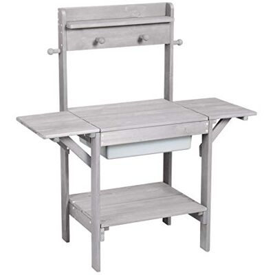 roba Cuisine Sable et Eau Midi en Bois Massif Résistante Aux Intempéries + Bac en Plastique et Couvercle Gris roba Cuisine Sable et Eau Midi en Bois Massif Résistante Aux Intempéries + Bac en Plastique et Couvercle Gris