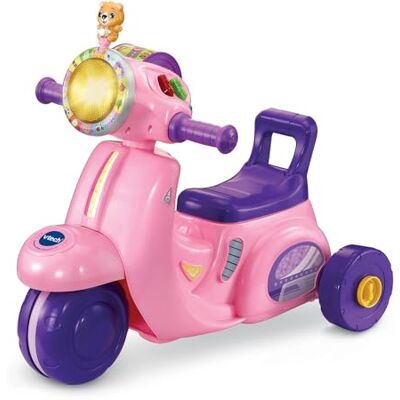 VTech Porteur Scooter Interactif 3 en 1 Rose, Moto Porteur Bébé, Tricycle Évolutif avec Tableau d'Éveil Interactif, Jouet d'Activité et de Développement, Cadeau Bébé Dès 1 An Contenu en Français VTech Porteur Scooter Interactif 3 en 1 Rose, Moto Porteur Bébé, Tricycle Évolutif avec Tableau d'Éveil Interactif, Jouet d'Activité et de Développement, Cadeau Bébé Dès 1 An Contenu en Français
