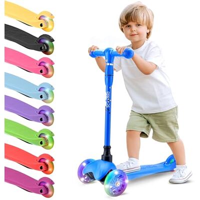 Hurtle Trottinette pour Jeunes Enfants avec Roues LED Illuminantes, Style Tricycle pour Stabilité, Légère, Idéale pour une Utilisation Intérieure/Extérieure, Convient aux Enfants de 2 à 5 Ans Hurtle Trottinette pour Jeunes Enfants avec Roues LED Illuminantes, Style Tricycle pour Stabilité, Légère, Idéale pour une Utilisation Intérieure/Extérieure, Convient aux Enfants de 2 à 5 Ans