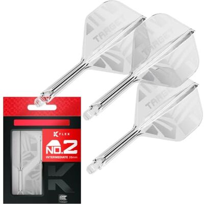 Target Darts Patterned K-Flex No.2 Flights & Shafts, Alle Maten Short/Intermediate/Medium, Zwart/Transparant/Rood, patroon, All-in-One Dart Flight-Schaft-Systeem, Kflex Target Darts Patterned K-Flex No.2 Flights & Shafts, Alle Maten Short/Intermediate/Medium, Zwart/Transparant/Rood, patroon, All-in-One Dart Flight-Schaft-Systeem, Kflex