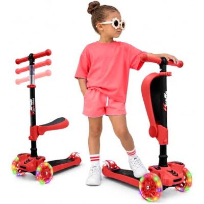 Hurtle Trottinette à 3 roues pour enfants Stand & Cruise Pour enfants Avec hauteur réglable Plateau antidérapant Lumières clignotantes Pour garçon/fille de 2 à 12 ans Hurtle Trottinette à 3 roues pour enfants Stand & Cruise Pour enfants Avec hauteur réglable Plateau antidérapant Lumières clignotantes Pour garçon/fille de 2 à 12 ans