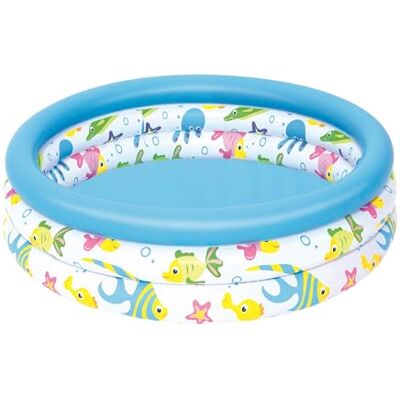 Bestway Piscine Ocean Life Jeu de Plein Air 51008 Jaune Pataugeoire Vinyle 102 cm x 25 cm Enfant Piscinette À Partir de 2 ans Bestway Piscine Ocean Life Jeu de Plein Air 51008 Jaune Pataugeoire Vinyle 102 cm x 25 cm Enfant Piscinette À Partir de 2 ans