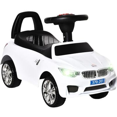 HOMCOM Porteur Enfants Voiture avec Coffre à Jouets 18-36 Mois Blanc HOMCOM Porteur Enfants Voiture avec Coffre à Jouets 18-36 Mois Blanc