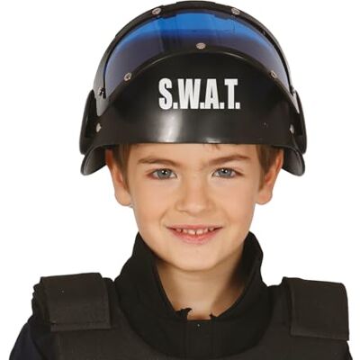 FIESTAS GUIRCA Guirca 13365.0 Casque de police S.W.A.T pour enfants, taille unique, couleurs assorties FIESTAS GUIRCA Guirca 13365.0 Casque de police S.W.A.T pour enfants, taille unique, couleurs assorties
