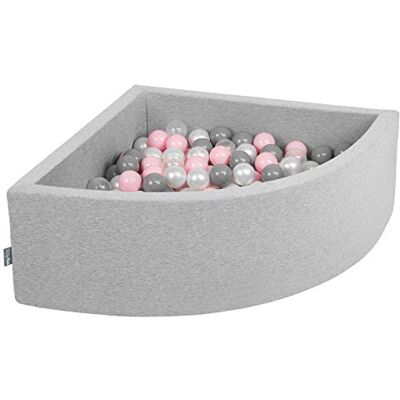 KiddyMoon 90X30cm/200 Balles Piscine À Balles ∅ 7Cm Pour Bébé Quart Angulaire Fabriqué En UE, Gris Clair: Perle/Gris/Transparent/Rose Poudré KiddyMoon 90X30cm/200 Balles Piscine À Balles ∅ 7Cm Pour Bébé Quart Angulaire Fabriqué En UE, Gris Clair: Perle/Gris/Transparent/Rose Poudré
