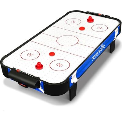 SereneLife Table de Air Hockey avec Soufflerie – Jeu de Hockey sur Table Idéal pour Gamers – Livrée avec Palets et Poignées – Table Robuste pour Enfants et Adultes, Jeux de Salon SereneLife Table de Air Hockey avec Soufflerie – Jeu de Hockey sur Table Idéal pour Gamers – Livrée avec Palets et Poignées – Table Robuste pour Enfants et Adultes, Jeux de Salon