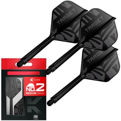 Target Darts Patterned K-Flex No.2 Flights & Shafts, Alle Maten Short/Intermediate/Medium, Zwart/Transparant/Rood, patroon, All-in-One Dart Flight-Schaft-Systeem, Kflex Target Darts Patterned K-Flex No.2 Flights & Shafts, Alle Maten Short/Intermediate/Medium, Zwart/Transparant/Rood, patroon, All-in-One Dart Flight-Schaft-Systeem, Kflex