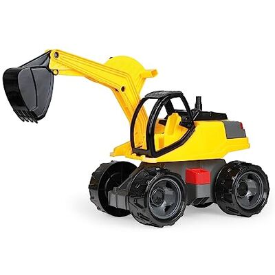 LENA - Bagger GIGA Trucks, puissan Sable géante d'env. 80 cm, Pelleteuse Stable à 360 degrés, véhicule de Chantier XXL avec Pelle Qui Fonctionne, pour Enfants à partir de 3 Ans, 02141, Blanc/Jaune LENA - Bagger GIGA Trucks, puissan Sable géante d'env. 80 cm, Pelleteuse Stable à 360 degrés, véhicule de Chantier XXL avec Pelle Qui Fonctionne, pour Enfants à partir de 3 Ans, 02141, Blanc/Jaune