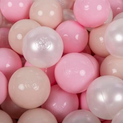 KiddyMoon 300 Balles/7Cm Balles Colorées Plastique Pour Piscine Enfant Bébé Fabriqué En EU, Beige Pastel/Rose Poudré/Perle KiddyMoon 300 Balles/7Cm Balles Colorées Plastique Pour Piscine Enfant Bébé Fabriqué En EU, Beige Pastel/Rose Poudré/Perle