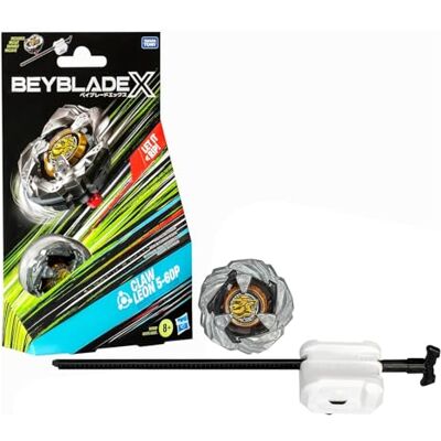 Hasbro Beyblade X, Starter Pack avec toupie de compétition Claw Leon 5-60P et lanceur Hasbro Beyblade X, Starter Pack avec toupie de compétition Claw Leon 5-60P et lanceur