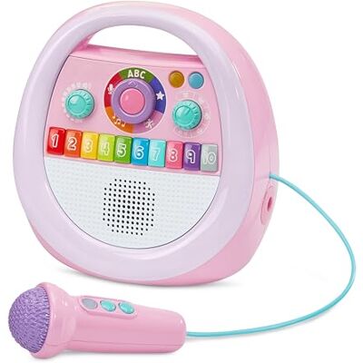 VTech Leapfrog Music Kids Karaoké Enfants Jouets électroniques +2 ans Karaoké Bluetooth rose, haut-parleur interactif, + 40 chansons et mélodies, enregistreur et effets vocaux, 4 piles AA VTech Leapfrog Music Kids Karaoké Enfants Jouets électroniques +2 ans Karaoké Bluetooth rose, haut-parleur interactif, + 40 chansons et mélodies, enregistreur et effets vocaux, 4 piles AA