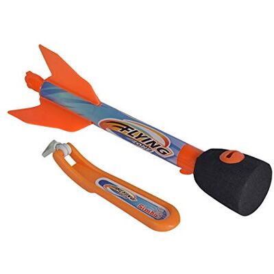 Simba 107202415 Space Rocket Fusée à pipe, avec sifflet, lance-pierre en caoutchouc, 23 cm, pour l'extérieur, jouet de jardin, à partir de 3 ans Simba 107202415 Space Rocket Fusée à pipe, avec sifflet, lance-pierre en caoutchouc, 23 cm, pour l'extérieur, jouet de jardin, à partir de 3 ans