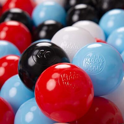 KiddyMoon 1200/6Cm ∅ Balles Colorées Plastique Pour Piscine Enfant Bébé Fabriqué En EU, Noir/Blanc/Rouge/Baby Blue KiddyMoon 1200/6Cm ∅ Balles Colorées Plastique Pour Piscine Enfant Bébé Fabriqué En EU, Noir/Blanc/Rouge/Baby Blue